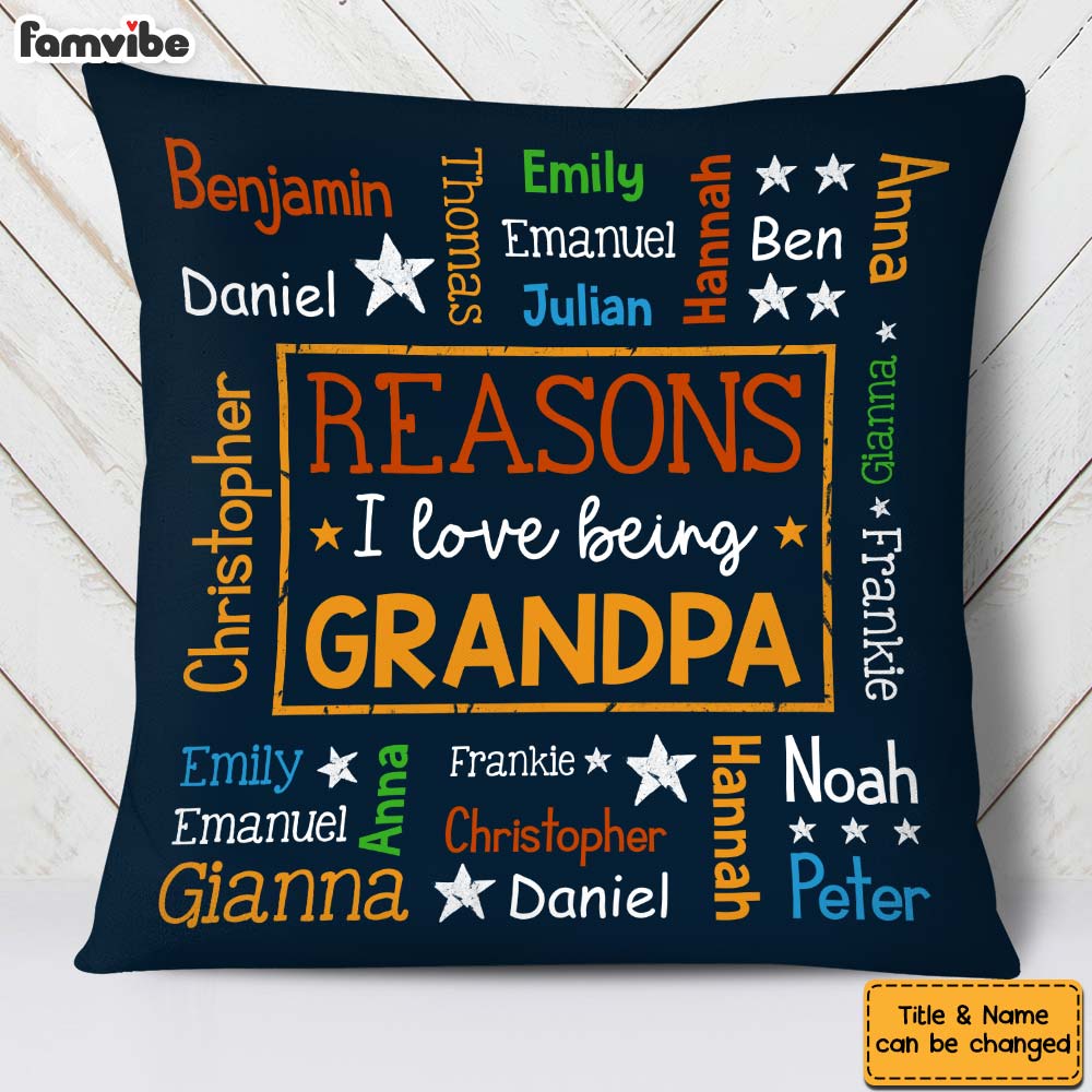 Personalized Gift For Grandpa Word Art Pillow 32058 Primary Mockup