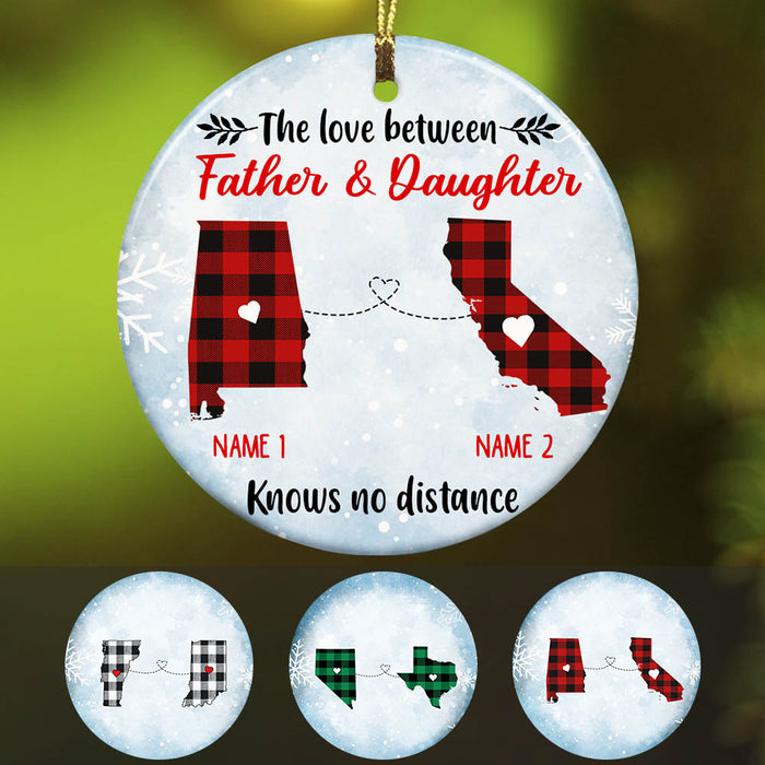 Personalized Father And Daughter Long Distance  Ornament OB74 30O60 1
