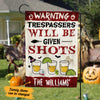 Personalized No Trespassing Halloween Flag AG192 73O57 1