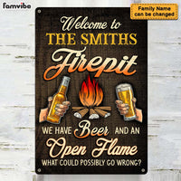 Personalized Gift For Family Camping Firepit Metal Sign 31295 thumb 1