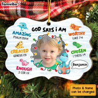 Personalized Gift For Grandkid Photo God Says I Am Benelux Ornament 30128 thumb 1