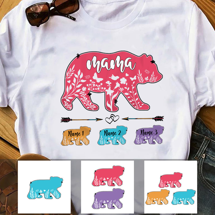 Personalized Bear Mom Grandma T Shirt MR102 65O36 1