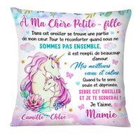 Personalized Gift For Granddaughter French Unicorn Pillow 30167 thumb 1