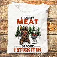 Personalized I Rub My Meat BBQ Camping T Shirt JL81 25O58 thumb 1