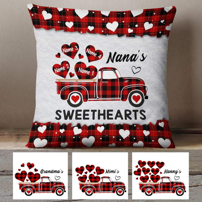 Personalized Grandma Sweethearts Truck Pillow FB241 67O60 1