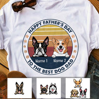 Personalized Dog Dad Happy Father's Day T Shirt AP223 67O34 thumb 1