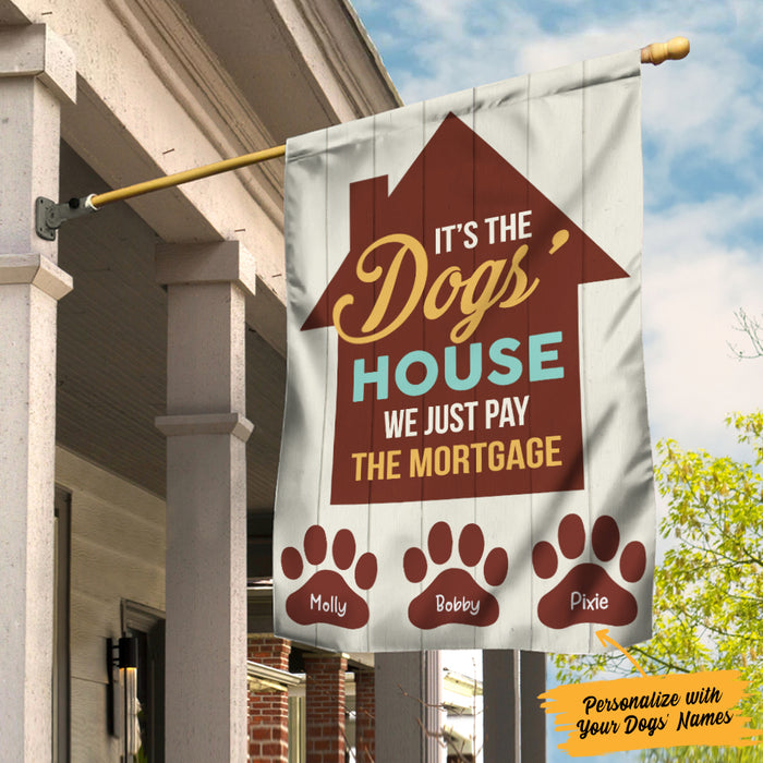 Personalized Dog House Garden Flag JL61 30O34 1