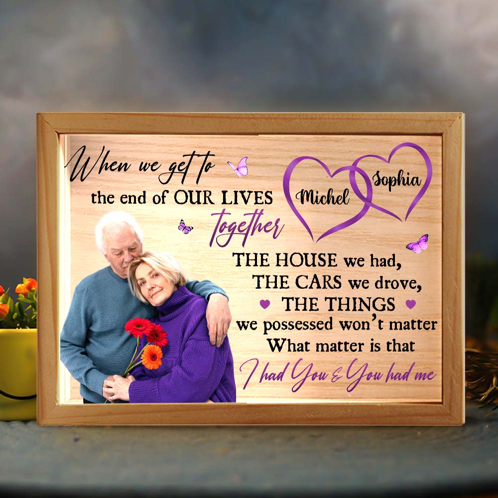 Personalized Couple Gift  We Get To Picture Frame Light Box 31362 Primary Mockup
