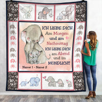 Personalized Elephant Granddaughter German Blanket AP144 26O34 thumb 1