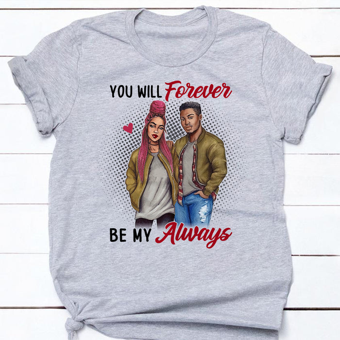 Personalized BWA Couple Forever Always T Shirt AG111 65O57 1