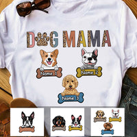 Personalized Dog Mom Leopard T Shirt MY122 95O34 thumb 1