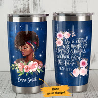 Personalized Strength Dignity Laughs BWA Steel Tumbler JL104 65O47 thumb 1