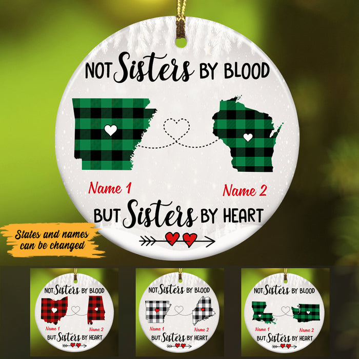 Personalized Sisters By Heart Long Distance  Ornament SB2423 30O47 1
