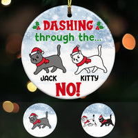 Personalized Cat No Dashing Christmas  Ornament OB232 95O36 thumb 1