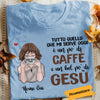 Personalized Coffee Jesus Girl Italian Caffè Gesù BWA T Shirt AP149 95O58 1