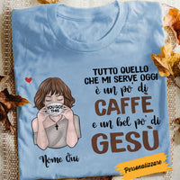 Personalized Coffee Jesus Girl Italian Caffè Gesù BWA T Shirt AP149 95O58 thumb 1