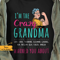 Personalized Crazy Grandma T Shirt JN93 95O65 thumb 1