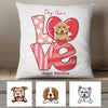 Personalized Dog Happy Valentine Pillow JR212 95O60 (Insert Included) 1