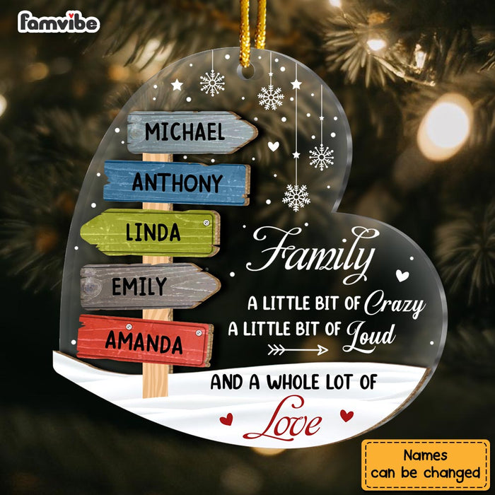 Personalized Gift For Family A Whole Lot Of Love 2 Layered Mix Ornament 30205 1