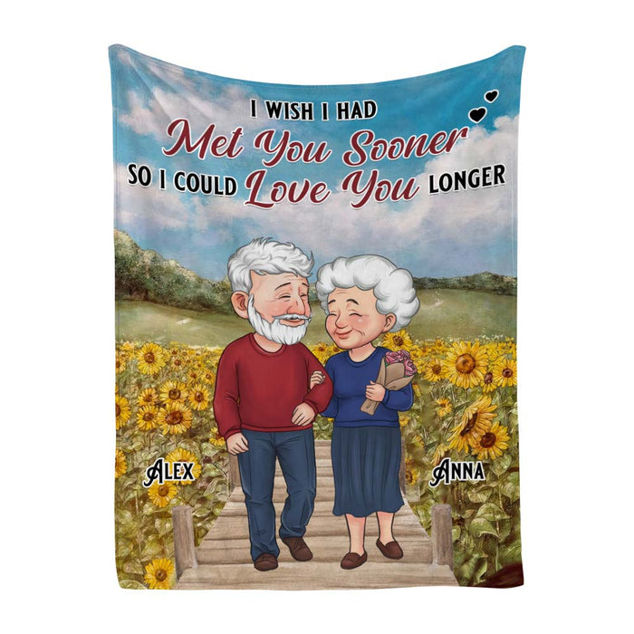 Personalized  I Wish I Had Met You Sooner Couple Blanket 30651 1