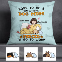 Personalized Born To Be A Dog Mom Pillow JR262 30O57 (Insert Included) thumb 1