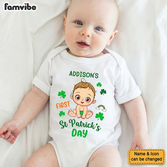 Personalized Gift For Baby First St Patrick's Day Baby Onesie 31834 1