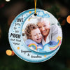 Personalized Gift For Grandson Love You To The Moon And Back Circle Ornament 30592 1