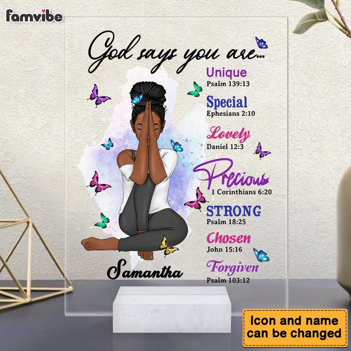 Personalized  Gift For Daughter God Says You Are Acrylic Plaque 22809 1