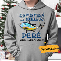 Personalized French Papa Grand-père Fishing Dad Grandpa Hoodie AP93 65O36 thumb 1
