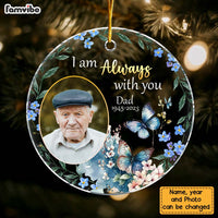 Personalized Memorial Butterflies Gift I'm Always With You Circle Ornament 30065 thumb 1