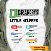 Personalized Dad Grandpa Little Helpers T Shirt MY143 95O47 thumb 1