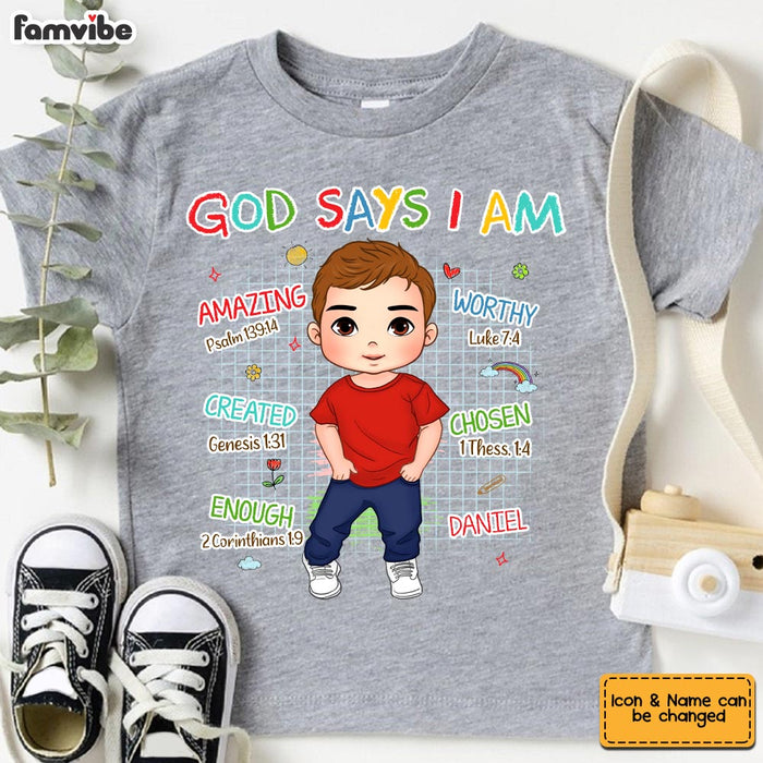Personalized Gift For Grandson God Says I Am Kid T Shirt - Kid Hoodie - Kid Sweatshirt 32150 1