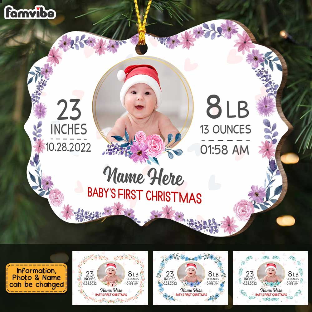 Personalized Baby First Christmas Benelux Ornament NB191 73O47