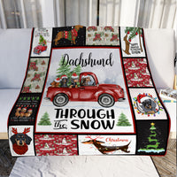 Dachshund Christmas Fleece Blanket AU2802 82O34 thumb 1