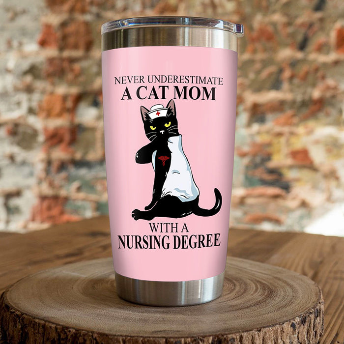 Black Cat Nurse Steel Tumbler MY0411 81O53 1