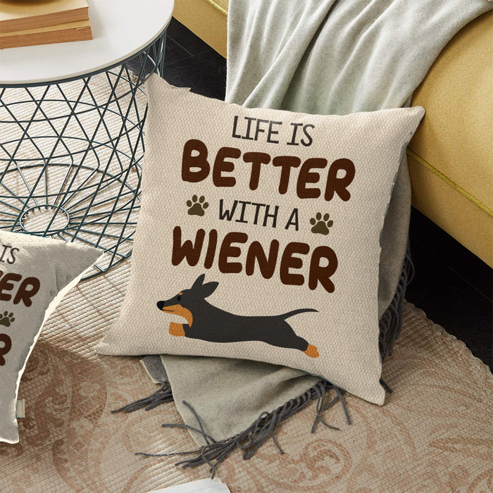 Dachshund Dog Pillow AU0601 85O43 (Insert Included) 1