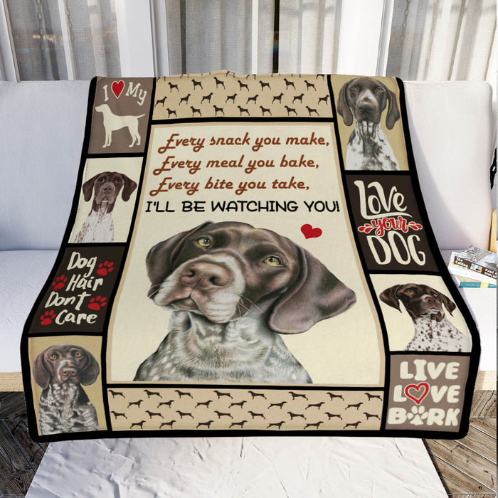 German Shorthaired Pointer Dog Fleece Blanket MR0403 68O49 1