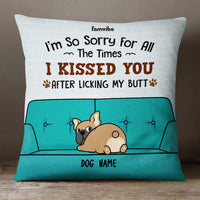 Personalized Funny Dog Mom Dog Kiss Pillow AG191 24O57 (Insert Included) thumb 1