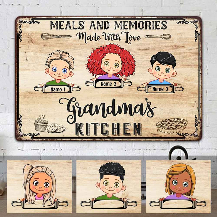 Personalized Mom Grandma Kitchen Metal Sign JL91 95O58 1