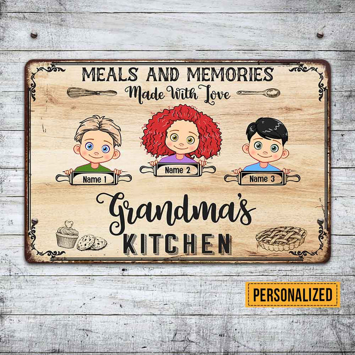 Personalized Mom Grandma Kitchen Metal Sign JL91 95O58 1