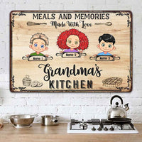 Personalized Mom Grandma Kitchen Metal Sign JL91 95O58 thumb 1