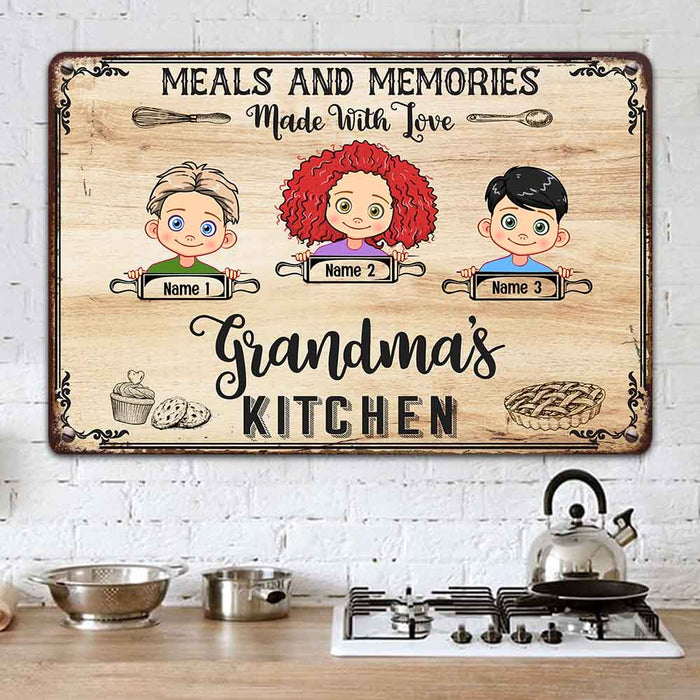 Personalized Mom Grandma Kitchen Metal Sign JL91 95O58 1