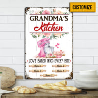 Personalized Grandma Floral Kitchen Metal Sign JL121 95O34 thumb 1