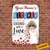 Personalized Kitchen Seasoned With Love Metal Sign JL121 30O57 1