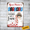 Personalized Kitchen Seasoned With Love Metal Sign JL121 30O57 1