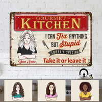 Personalized Kitchen I Can Fix Anything Sign Metal Sign JL127 95O36 thumb 1