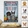 Personalized Dog Kitchen Watching You Metal Sign JL128 95O36 1