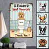 Personalized Dog Bathroom Seat Yourself Metal Sign JL142 95O47 1