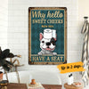Personalized Dog Bathroom Have A Seat Metal Sign JL144 95O53 1