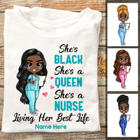 Personalized Nurse Living Her Life T Shirt JL146 30O47 thumb 1